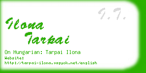 ilona tarpai business card